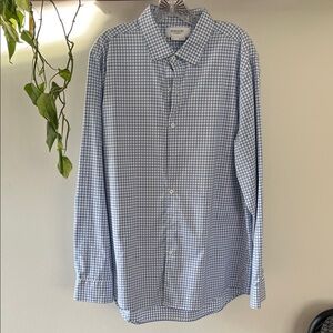 Ministry of Supply Light Blue & Navy Check Dress Shirt